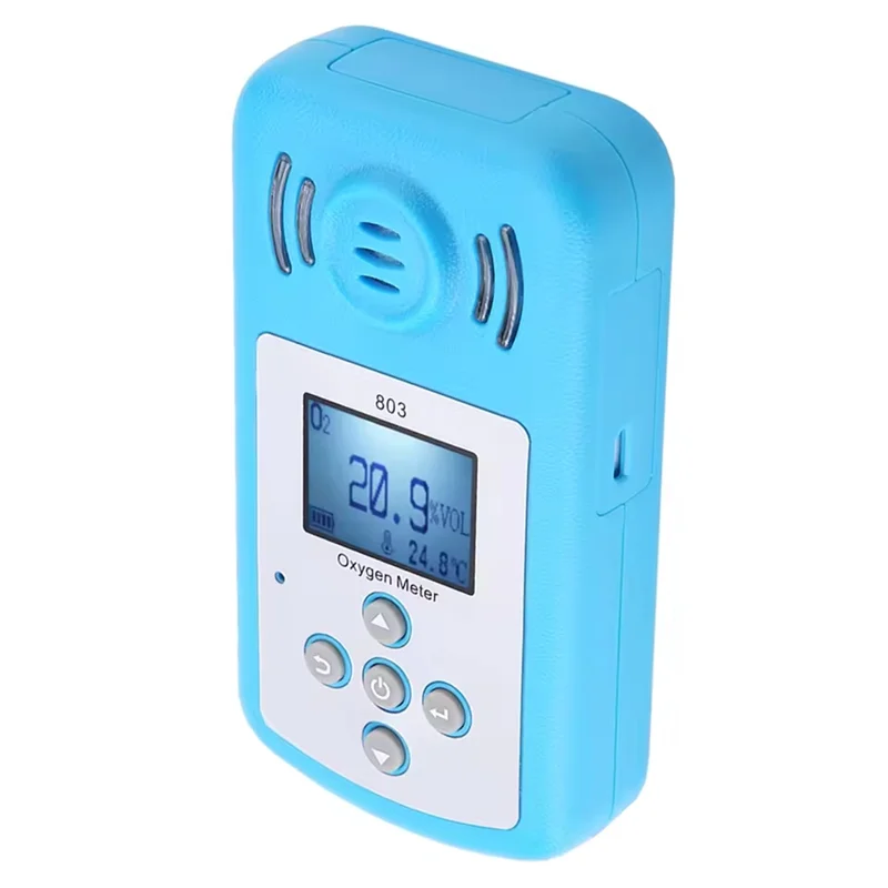 

ABJI-Oxygen Gas Detector 803 Blue Digital Display Gas Leak Detector 803 Oxygen Gas Leak Detector 10- + 50° C
