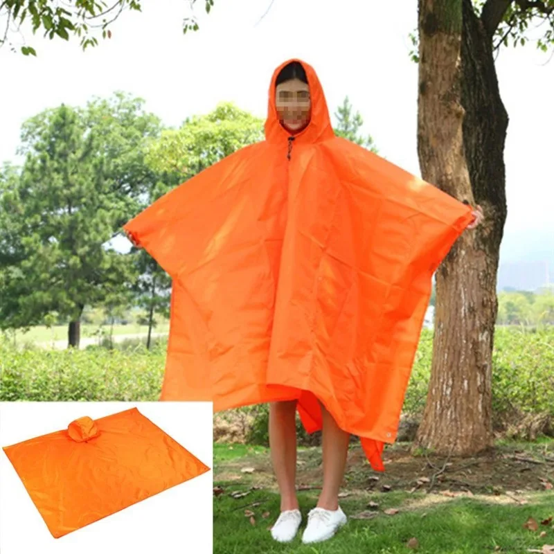 3 in 1 Waterproof Adult Long Raincoat Women Men Rain Coat Jacket Hooded Poncho for Outdoor Hiking Travel Fishing Rainwear Suit