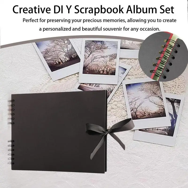 Scrapbook Album Kit 40 Page DIY Memory Album Memory Book Baby Growth Memory Notebook For Wedding Anniversary Precious Gifts