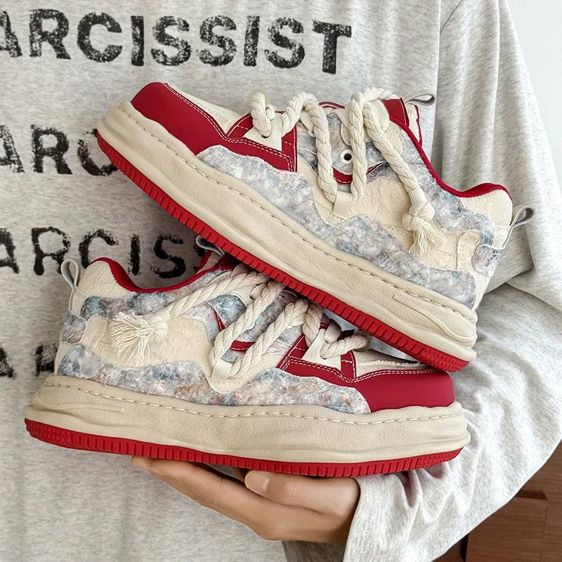 

Fashion couple dissolution shoe men's and women's sports casual thick soled shoe versatile and high tide shoes