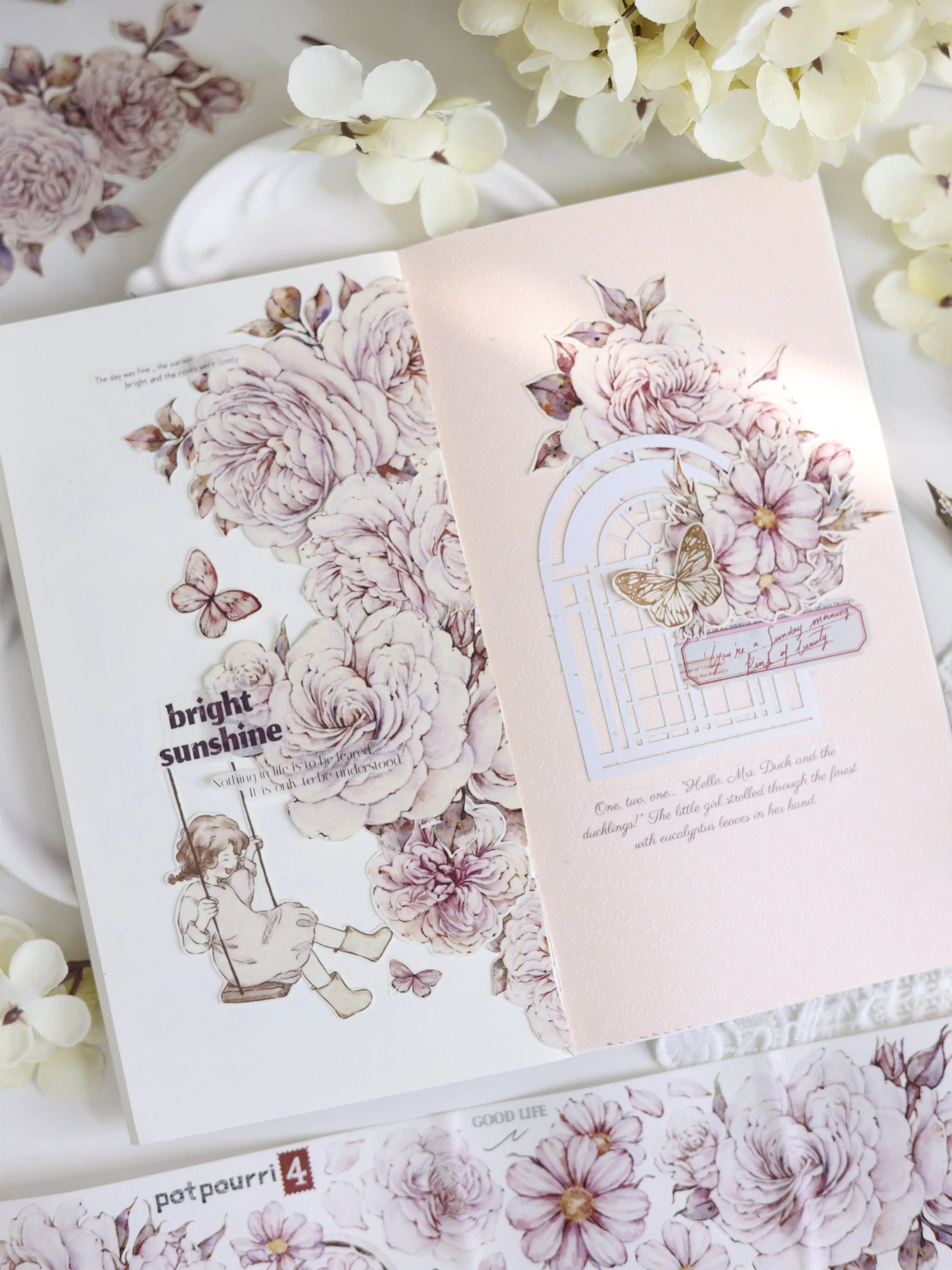 Xiao Bai Jia Is Flower Vintage Austin Season Flower Washi PET Diary Planner Tape