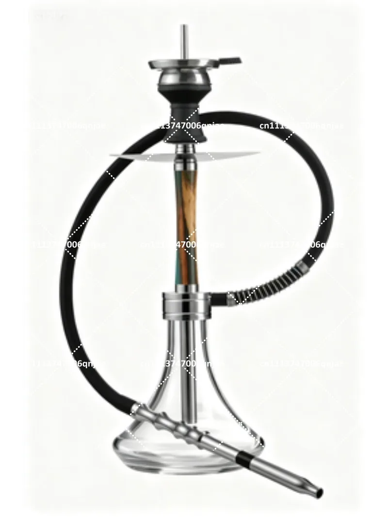 

8-Hole Aluminum Hookah Set with Shisha Bowl, Portable Smoking Pipe for Parties