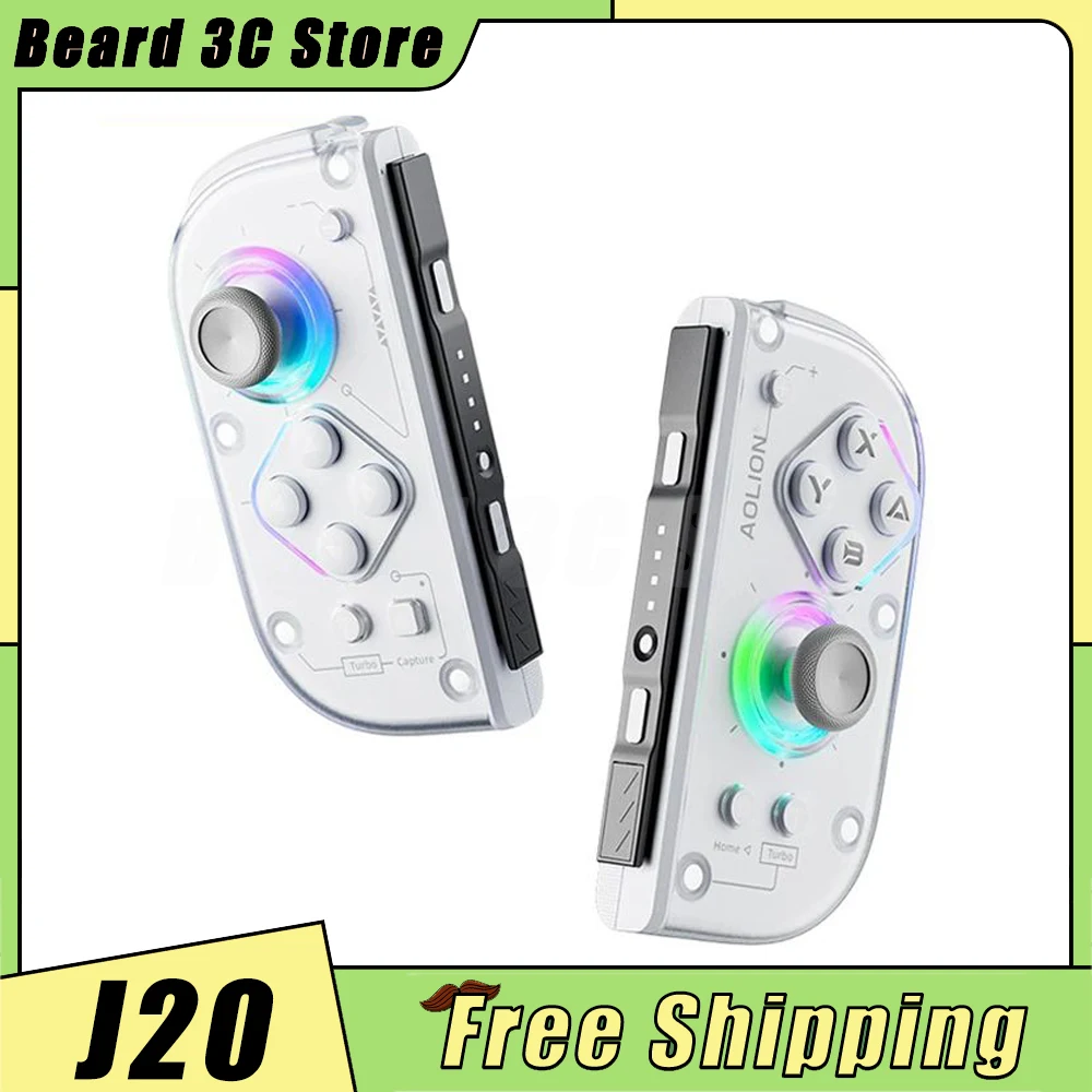 

Aolion J20 Knight Left And Right Gamepad Switch Hall Joystick Wireless Motion Sensing Gaming Accessories Customized Gift