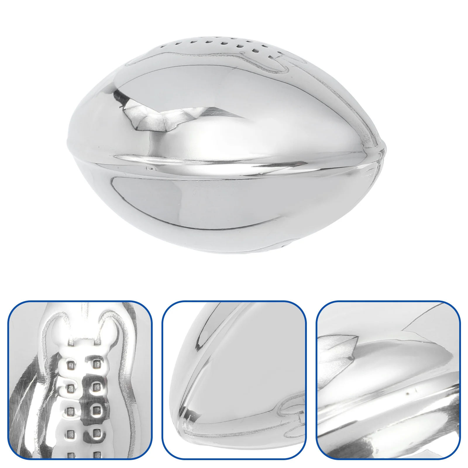 

Rugby Style Stainless Steel Ice Cubes Reusable Whiskey Cooler for Home Wine Chilling Stones