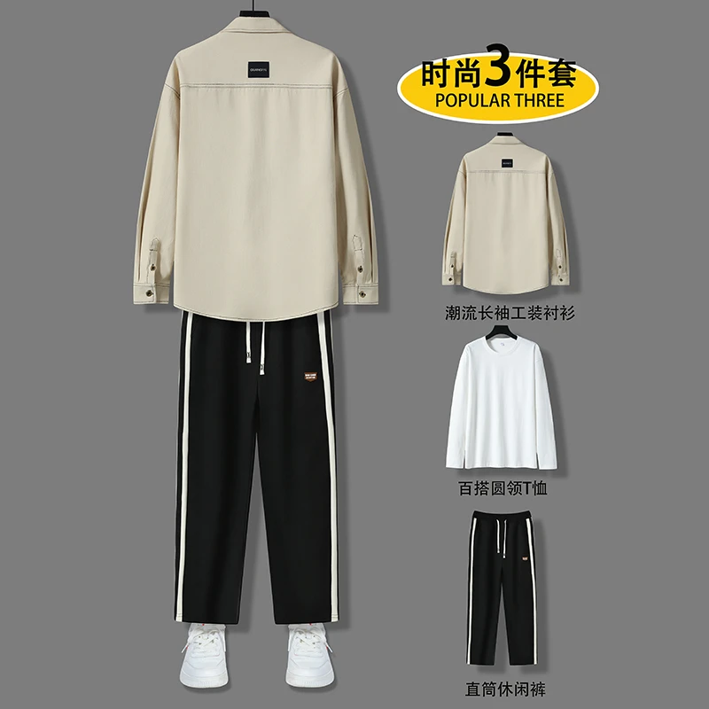 ربيع الخريف أزياء العلامة التجارية المطبوعة الرجال سترة سترة وسراويل 3 قطع مجموعة الوقوف طوق عارضة زوجين الرياضية
