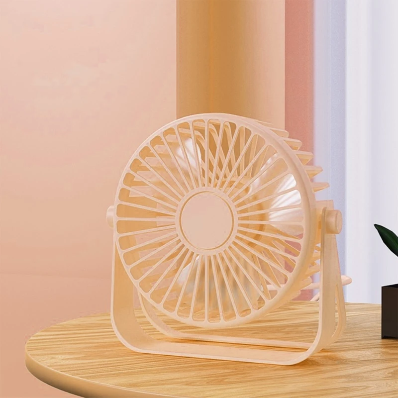 Portable Fan USB Desk Fan Table Strong Airflows Quiet Operations 3 Speed Wind 360° Rotatable Standing Fan for Room