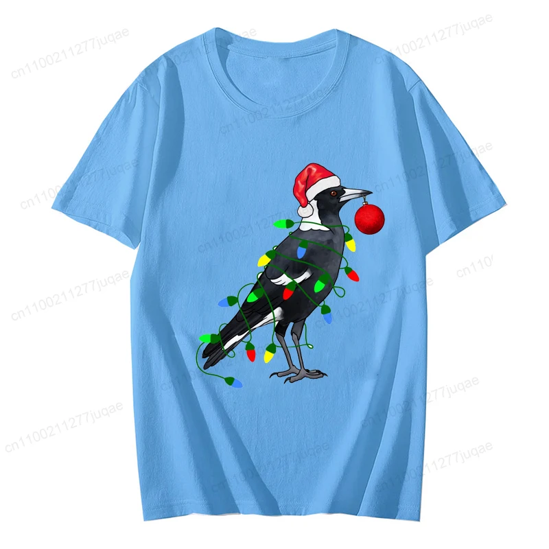 Gazza extra festosa stampata Tendenza Abbigliamento moda donna T-shirt grafiche Abbigliamento Natale Camicie femminili Abbigliamento casual da donna