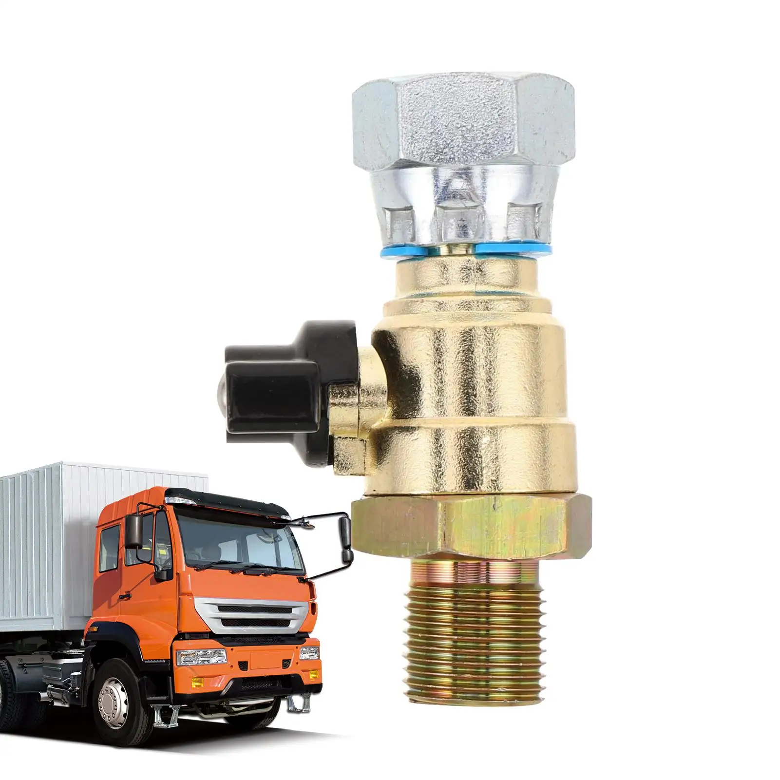 Air Brake Shutoff Valve 18mm Thread Front Wheel Control Replacement Truck Front Wheel Air Brake Valve For Home Garage Workshop