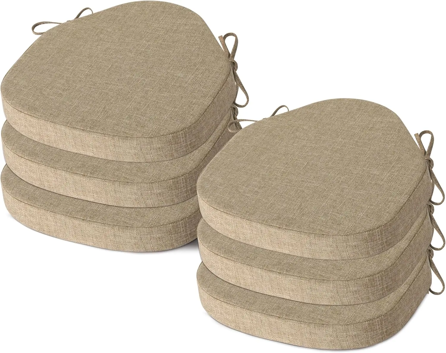 

Chair Cushions For Dining Chairs Set Of 6 Windsor Kitchen Chair Cushions With Removable Textured Cover And Non Slip Bottom