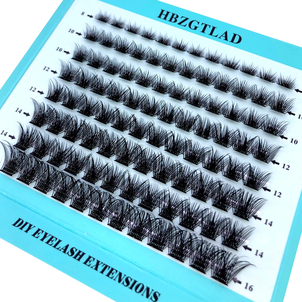 Mischen Sie 3D Fluffy Single Cluster Falsche Wimpern, vorgefertigte Volumenfächer, einzelne Wimpern, segmentierte natürliche gefälschte Wimpern für die Augenverlängerung – Detail 12