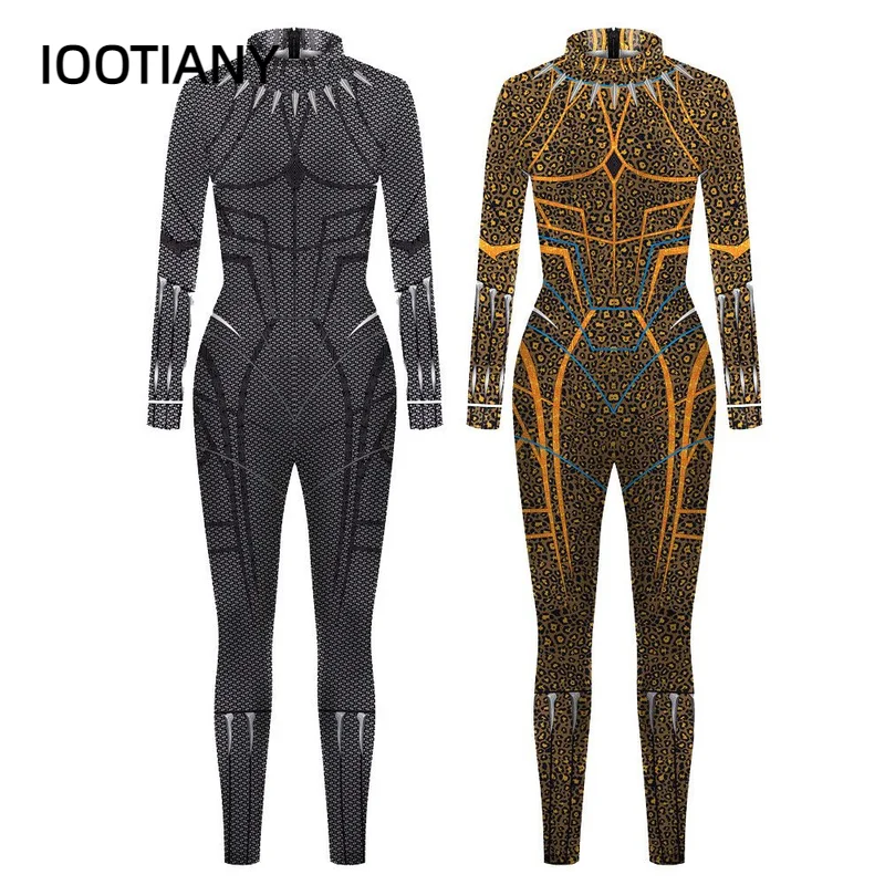 IOOTIANY The Hero Alliance LOL 3D Print Sexy Bodysuits Cosplay Costume Jumpsuit Adults Onesie Long Sleeve Outfits