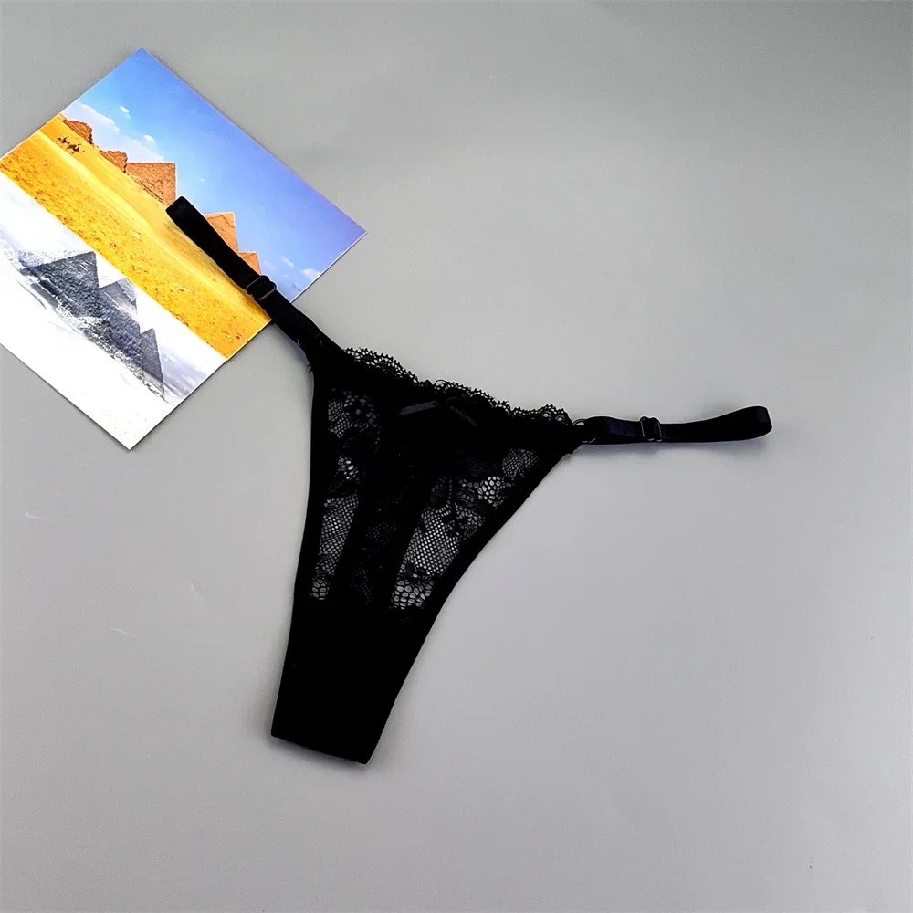 3ks sexy tanga spodní prádlo pro ženy perspektivní krajkové kalhotky G-string nízký pas plus velikost žhavý dárek pro manželku - náhled 2