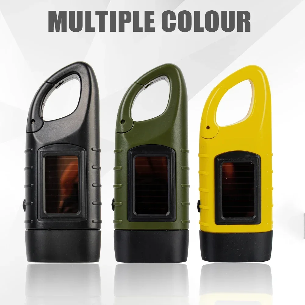 For Outdoor Camping Mountaineering Solar Power Torch Lantern LED Flashlight Tent Light Hand Crank Dynamo Portable