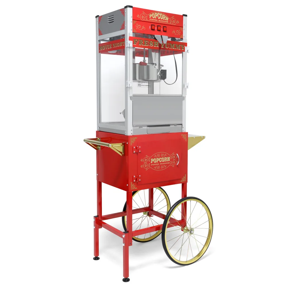 Popcorn Machine with Cart: Antique + modern features,16