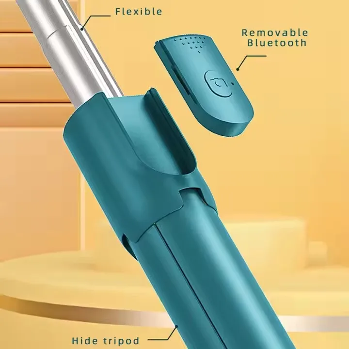 Hot Selfie Stick Wireless BT Foldable Mini Tripod with Fill Light Shutter with Remote Control R1S Selfie Stick Tripod