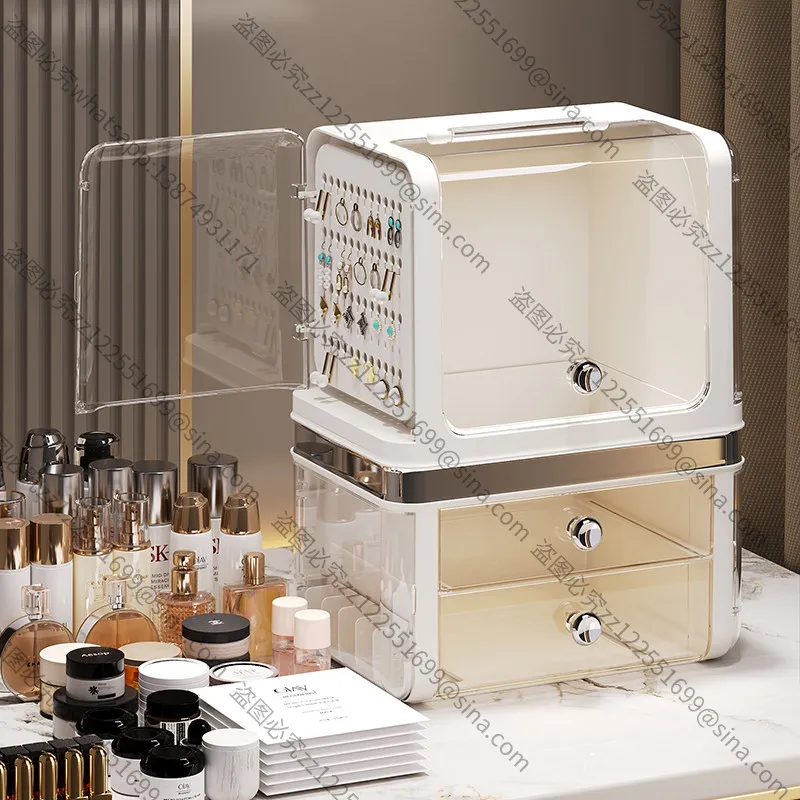 

Органайзер для косметики и аксессуаров, пылезащитный ящик для туалетного столика, вместительный органайзер-полка для декора