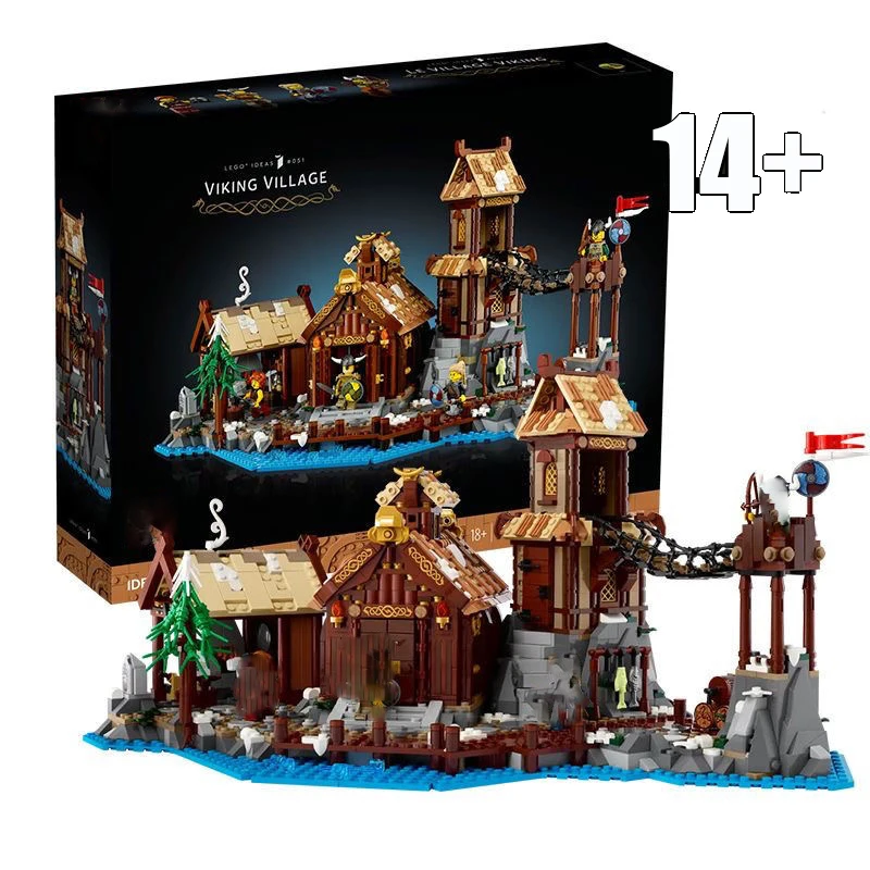 

2026NEW 2103 шт. 21343 деревня викингов, креативная серия, строительные блоки, игрушка-головоломка, подарок для мальчиков и девочек