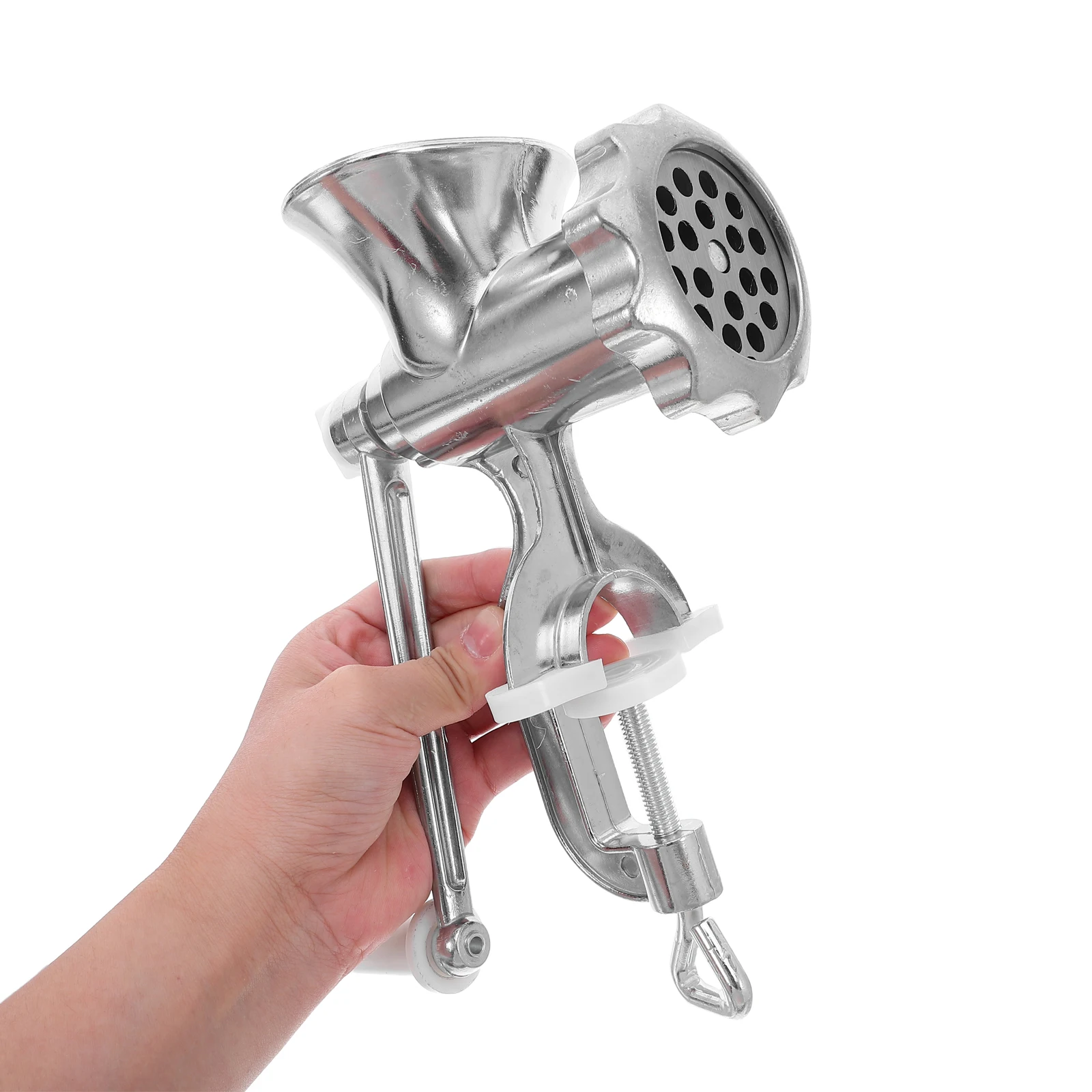 

Manual Meat Mincer with Sausage Stuffer Function Premium Aluminum Alloy Kitchen Tool for Home and Commercial Use Mince Meat