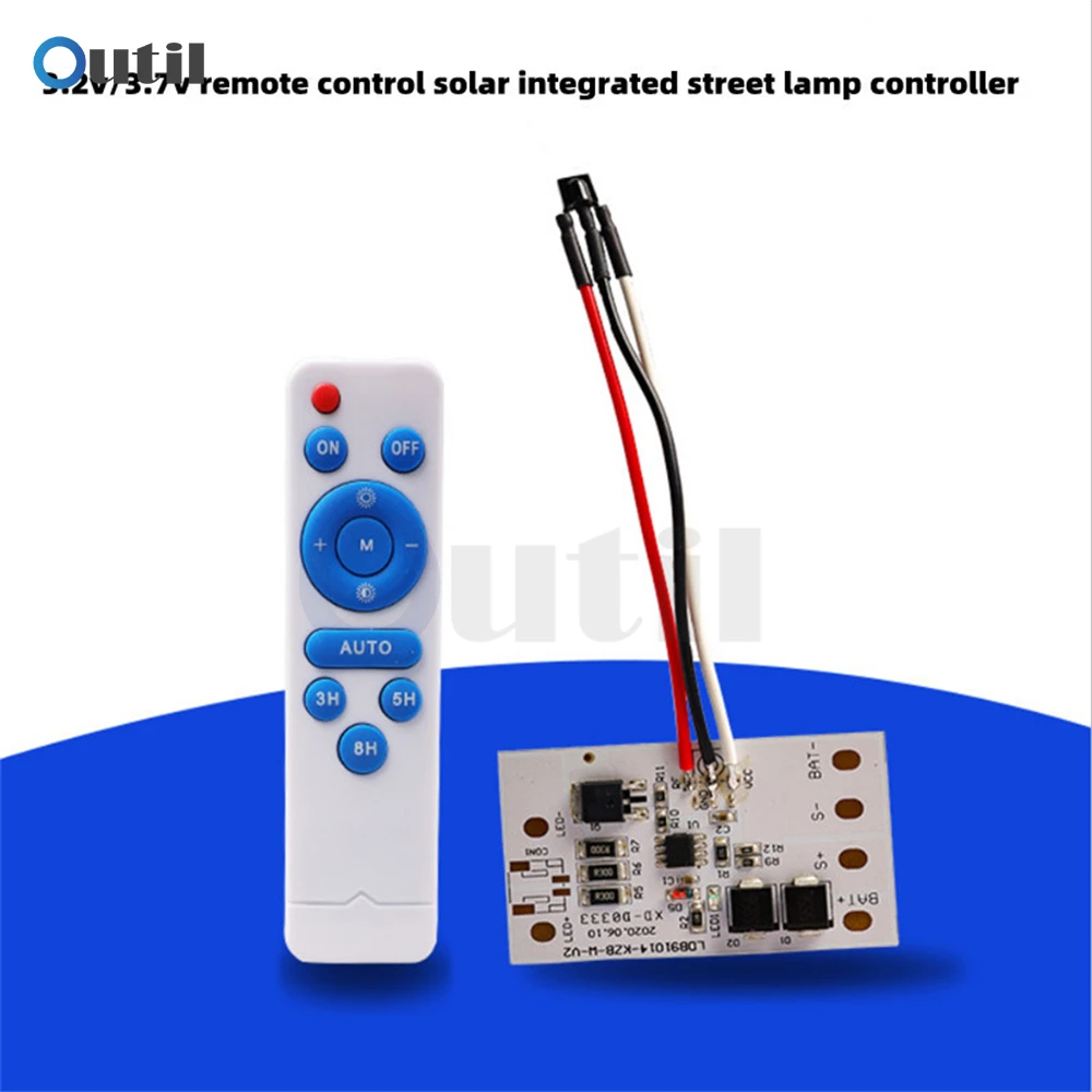 3.2V 3.7V Remote Control Solar Ceiling Light Control Panel Solar Flood Light Integrated Street Light 30W Circuit Board Driver
