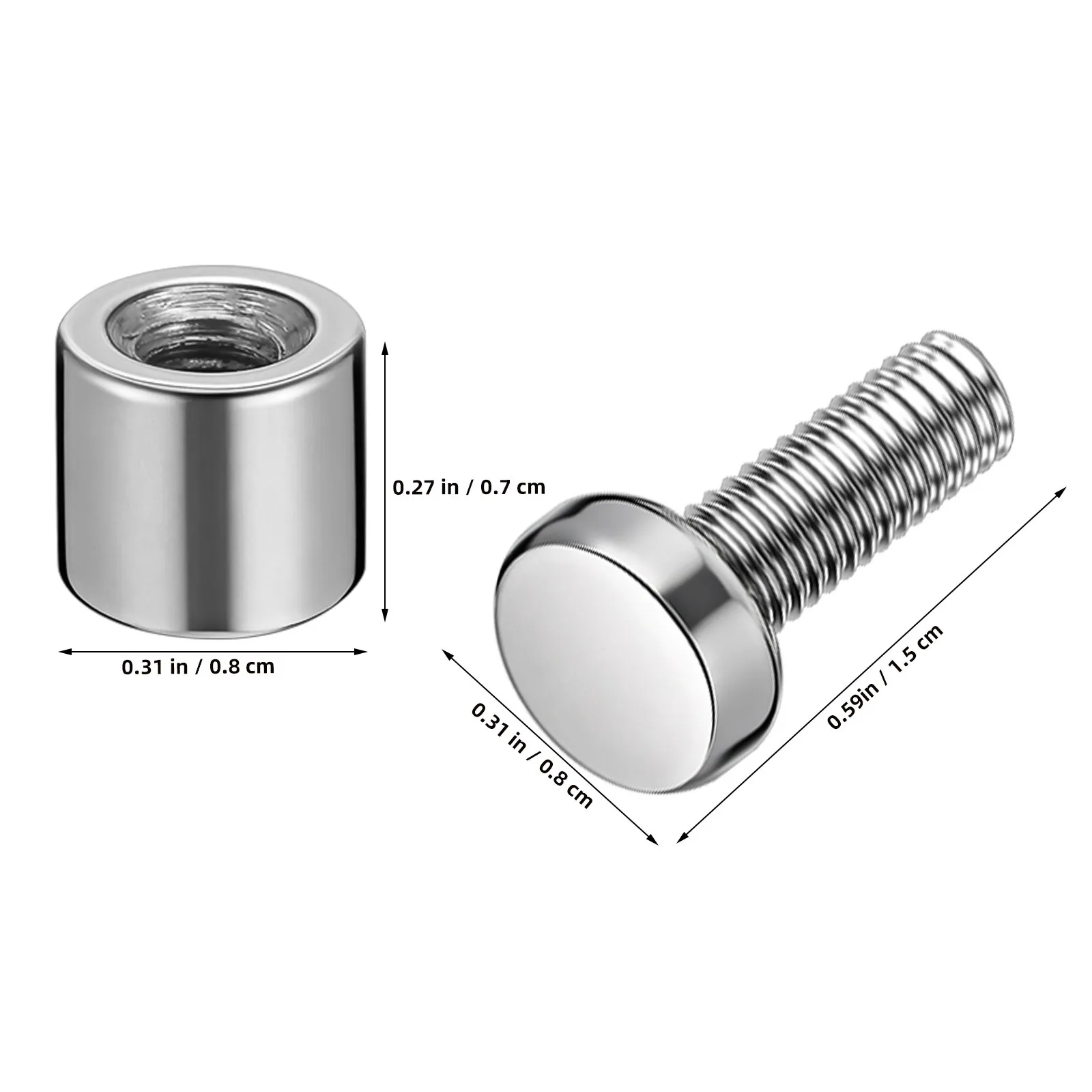 25 Sets Billboard Fixing Screws Wall Mount Sign Hardware Standoff Advertising Standoffs Display Hardware Banners Acrylic Holders