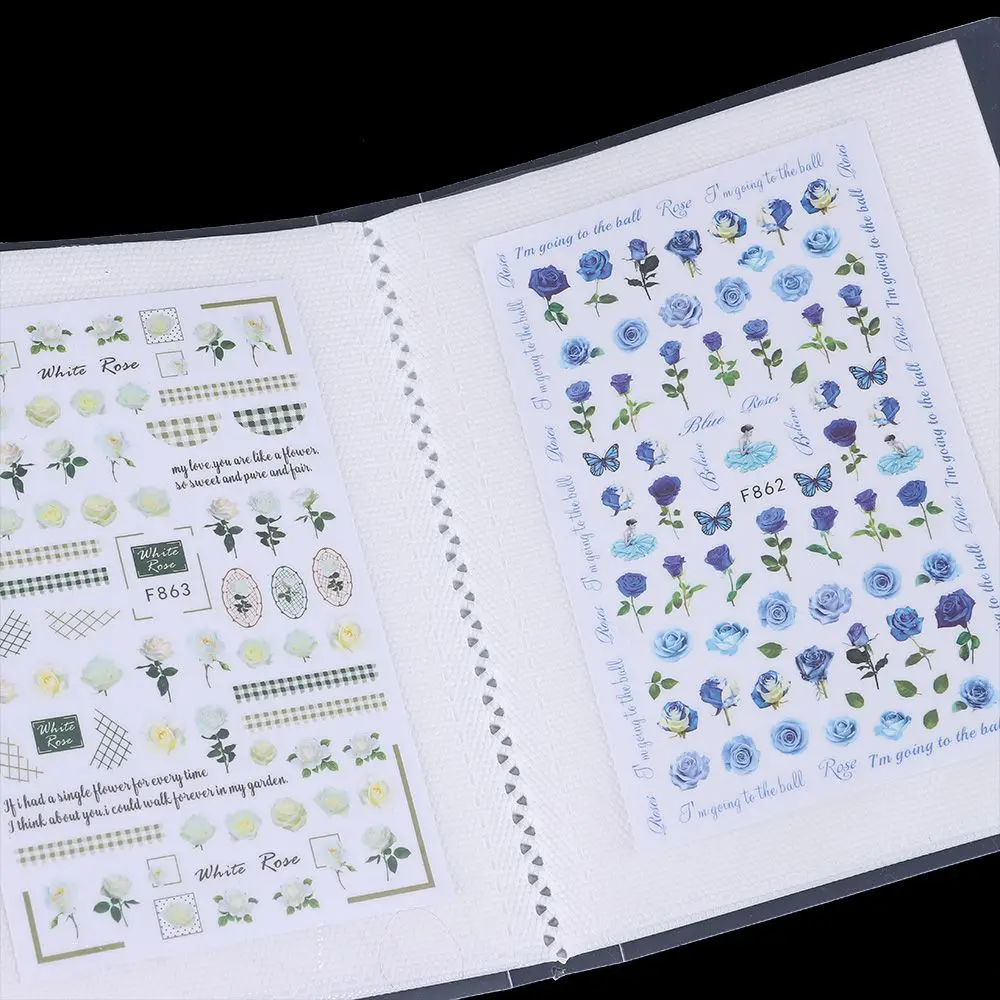 40 スロットオーガナイザーノートブックホルダーネイルステッカーブックアルバムデカール大サイズステッカー収集用