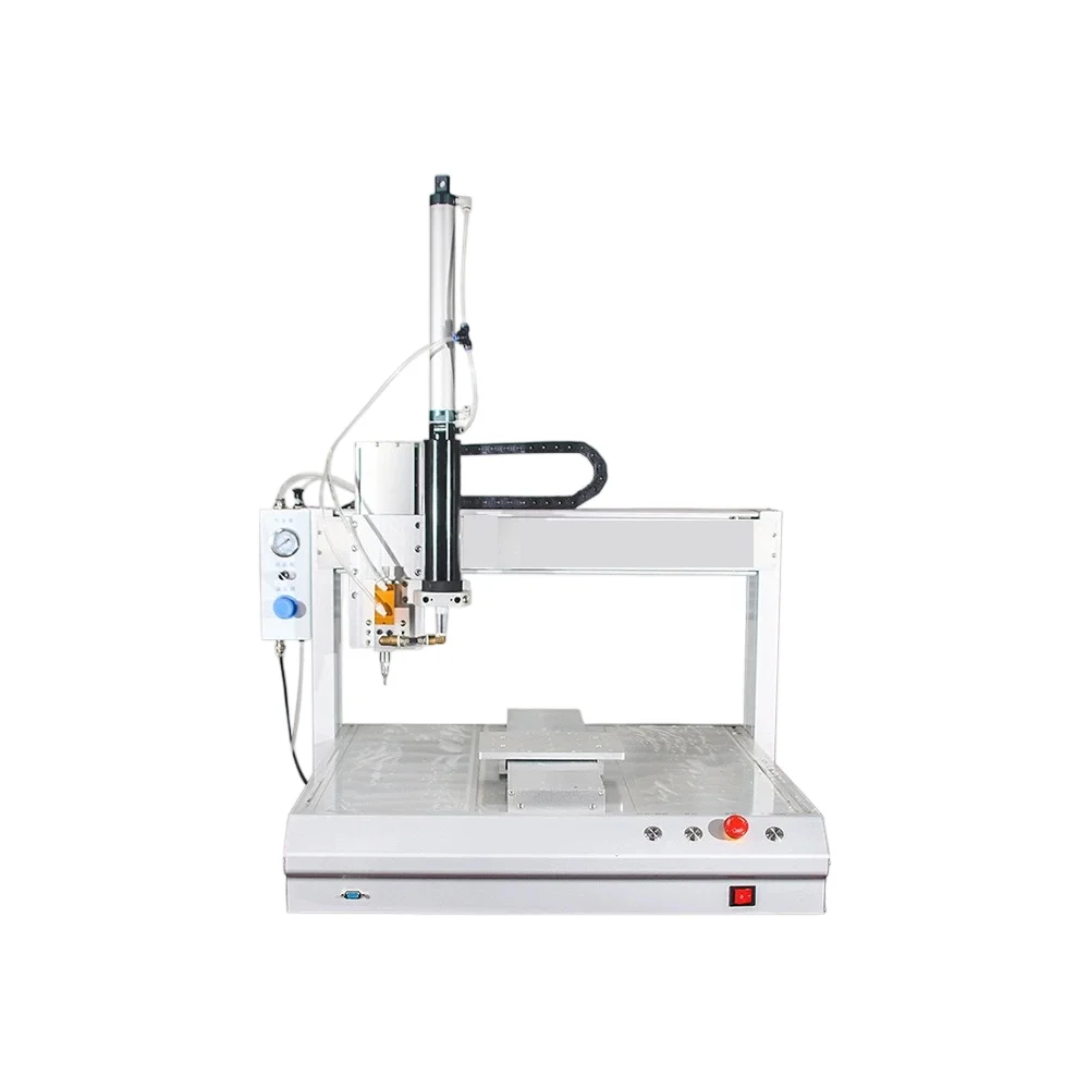 High Quality Hot Melt Dispensing Robot 220V Electronic Glue Dispensing Machine For LED Label Applications 1 Year Warranty