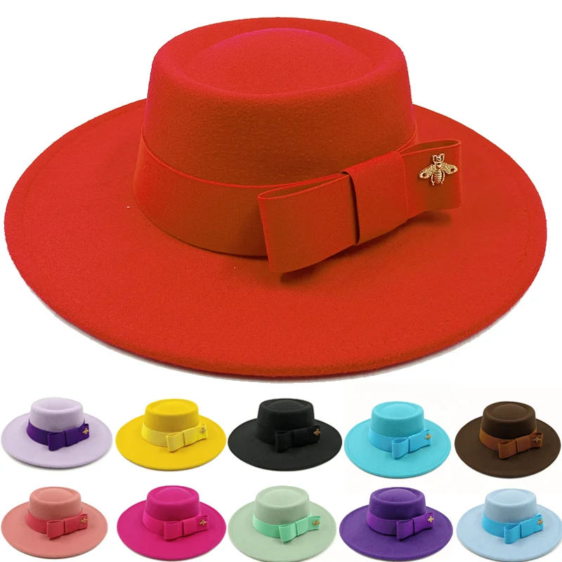 Krawat Fedora Kapelusz Zimowy Okrągły Wytłoczona Powierzchnia Płaski Krawat Elastyczna Opaska Męski i Damski Czerwony Jazzowy Kapelusz Fedora
