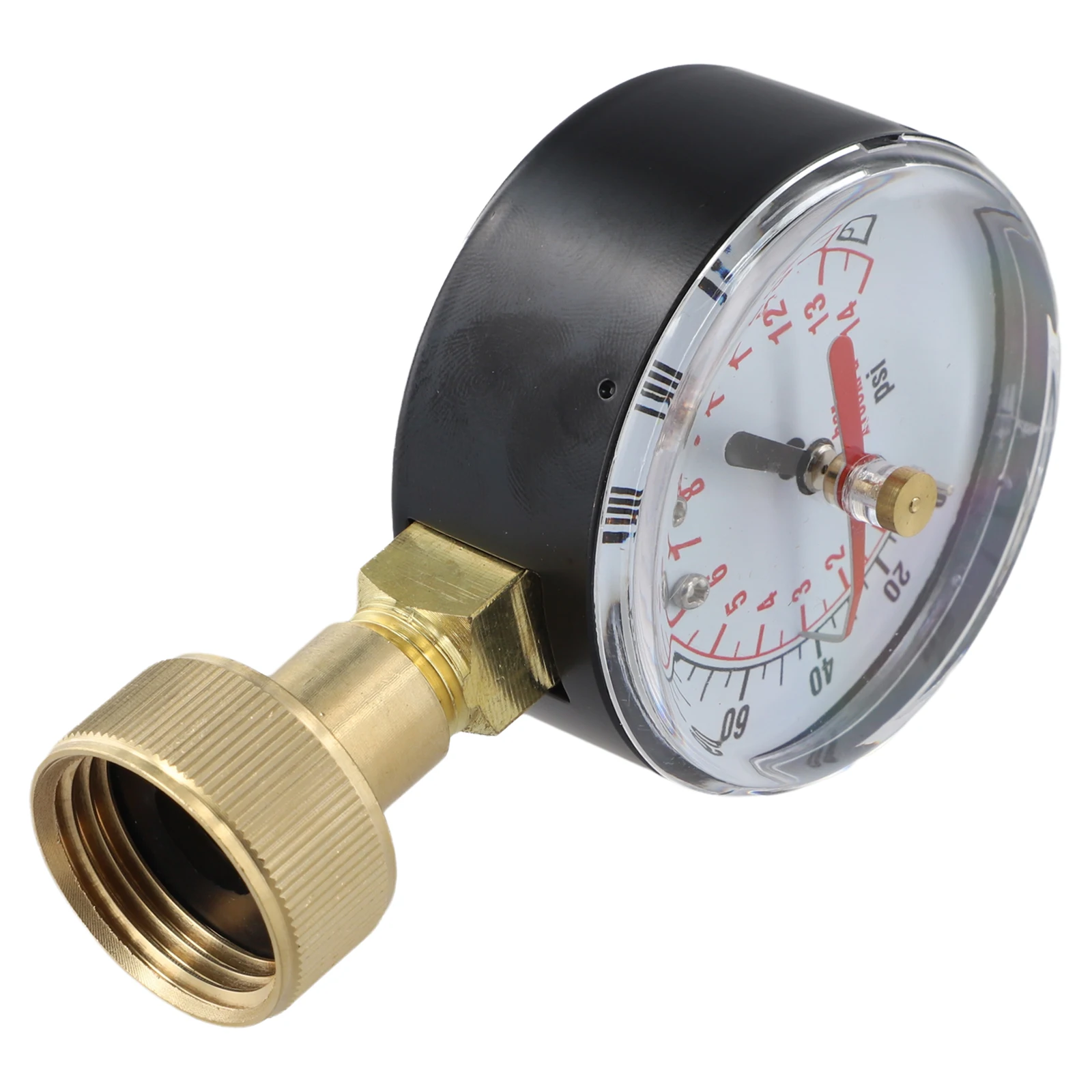 Pressure Gauge 0200 PSI Featuring 3/4 Inch Female Hose Thread and Dual Scale for Water Pressure Testing and Monitoring