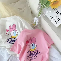 Daisy Baby Girls T-shirt Summer Clothing Printed Cartoon Short Sleeve Tees Toddler Costume Fashion Loose Casual Crewneck Tshirts