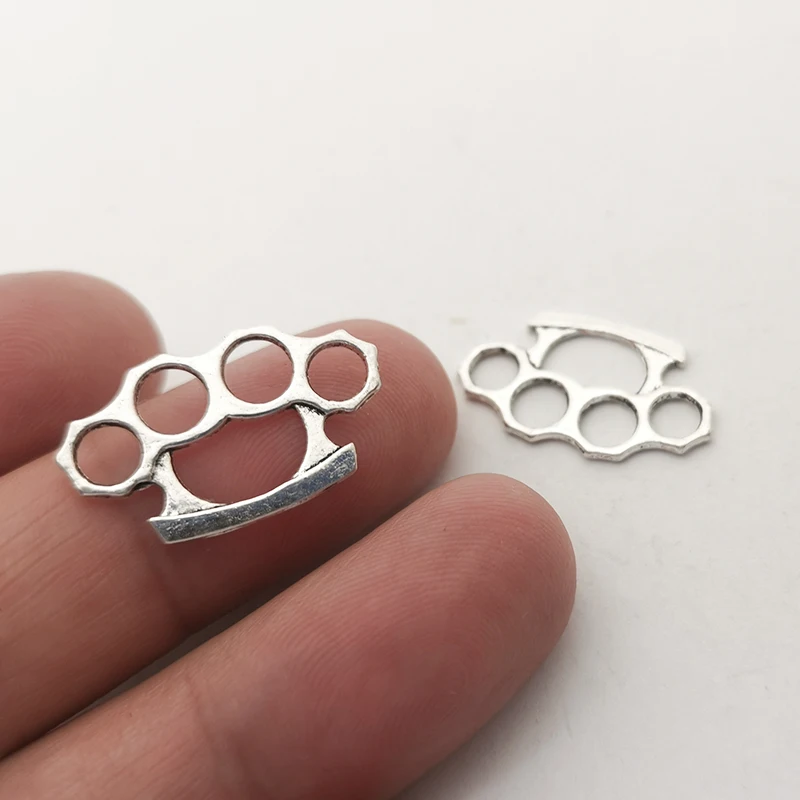 20 Pieces/lot Brass Knuckles Charms Pendants for Jewelry Making Necklaces Keychains Earrings DIY Handmade Accessories Wholesale