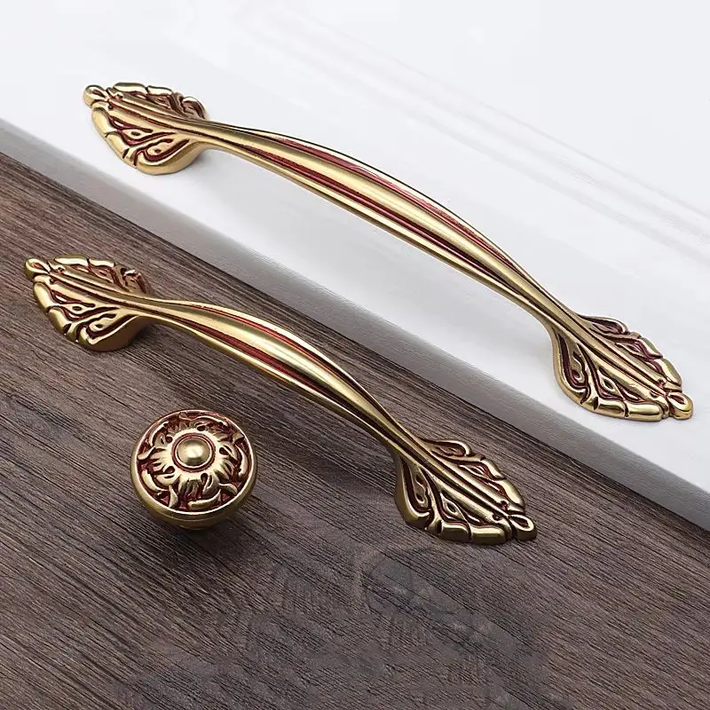

Retro 10PCS Solid Brass Antique Furniture Pulls Handles Drawer Knobs Cupboard Wardrobe Kitchen Closet Dresser Shoe Cabinet Pulls