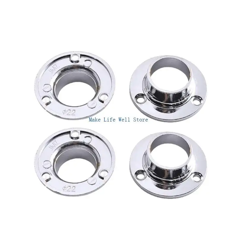  Steel Wardrobe Flange Brackets Rusts Resistant Flange Joints Simple Installation for Stable & Elegant Closet connection