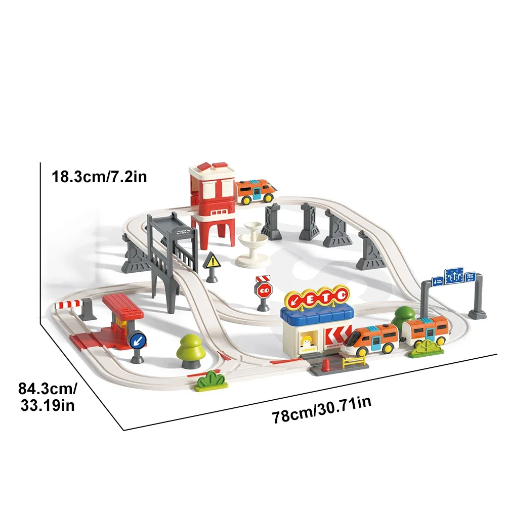รถไฟฟ้ารางเล็ก สนุกสนาน ผจญภัยสุดมันส์ ตัวต่อรถไฟจิ๋ว DIY ประกอบเอง ฉากเมือง ของเล่นรถไฟสำหรับเด็กผู้ชาย ของขวัญวันเกิดเด็ก