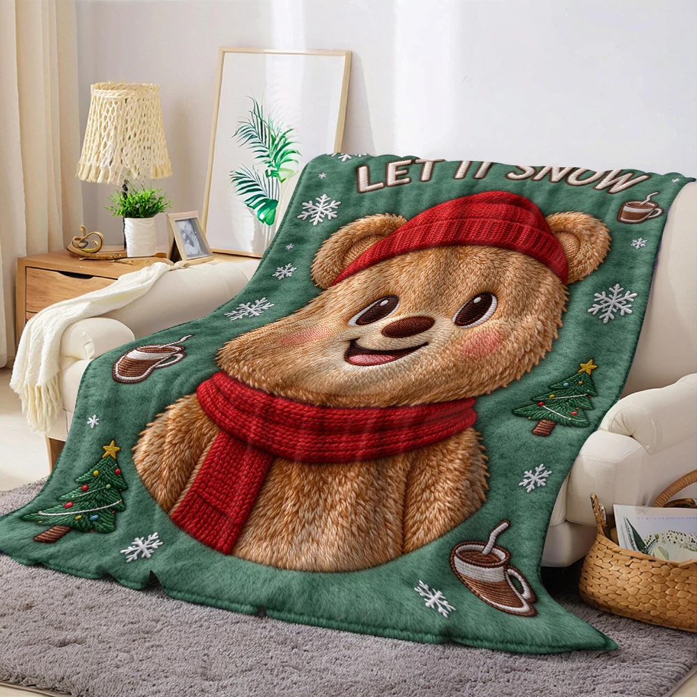 Stitch Maroon Rope Lightweight Flannel Blanket Breathable Cozy Throw Blanket for Spring Summer Sofa Bed Air Conditioning