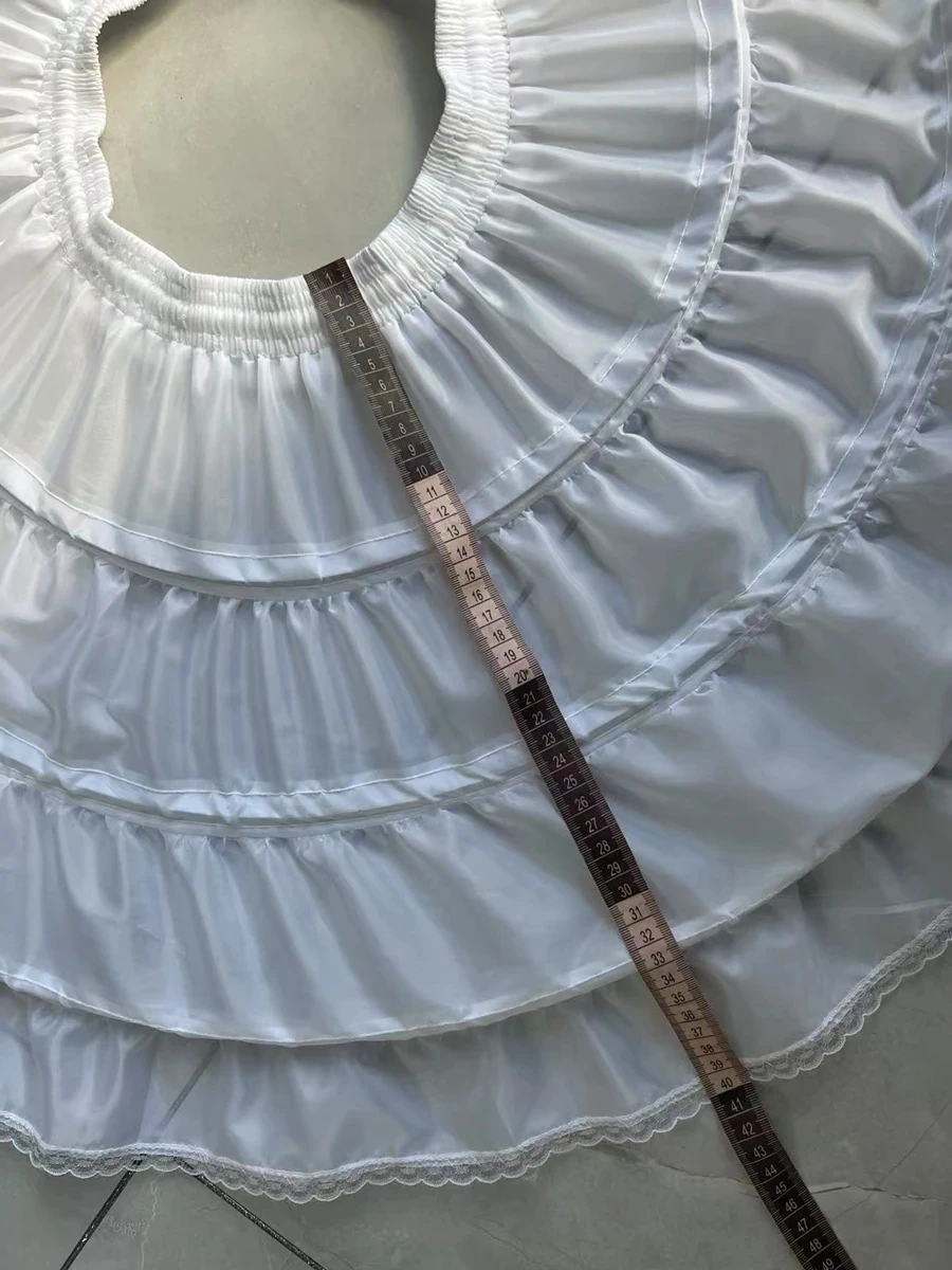 الطفل الباليه تنورة ثوب نسائي الأطفال فتاة كبيرة 3 الأطواق كرينولين تنورة ثوب زفاف فستان تحتية Petticosts 40 سنتيمتر 2025 #5