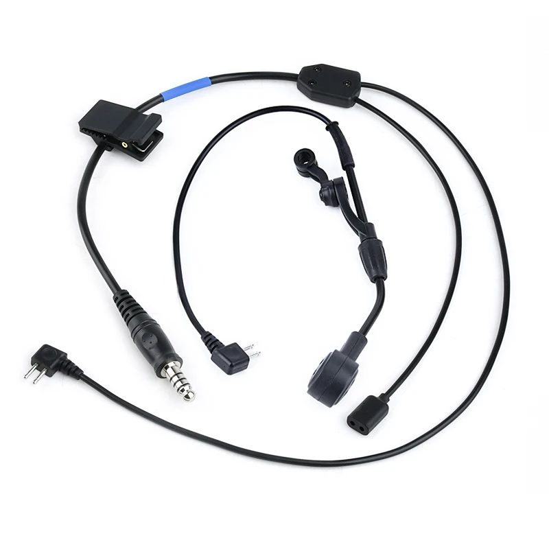 WADSN C3 سماعة نسخة لاسلكية كابل الميكروفون الاتصالات التكتيكية الصيد اطلاق النار سماعات PTT دفع إلى الحديث ملحق #2