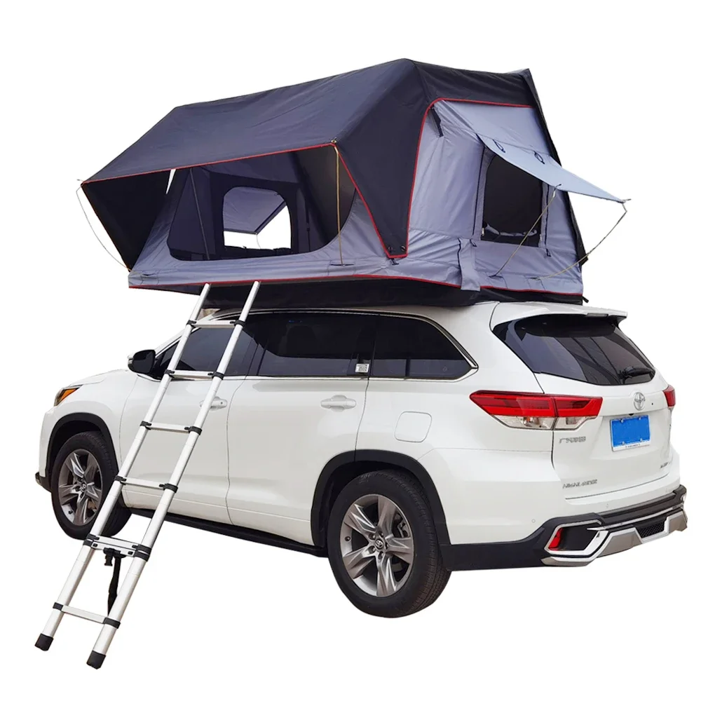 Professional Large Camping Outdoor Side Opening Rooftop Tent Hard Shell Car Roof Tent Top Aluminum Tent