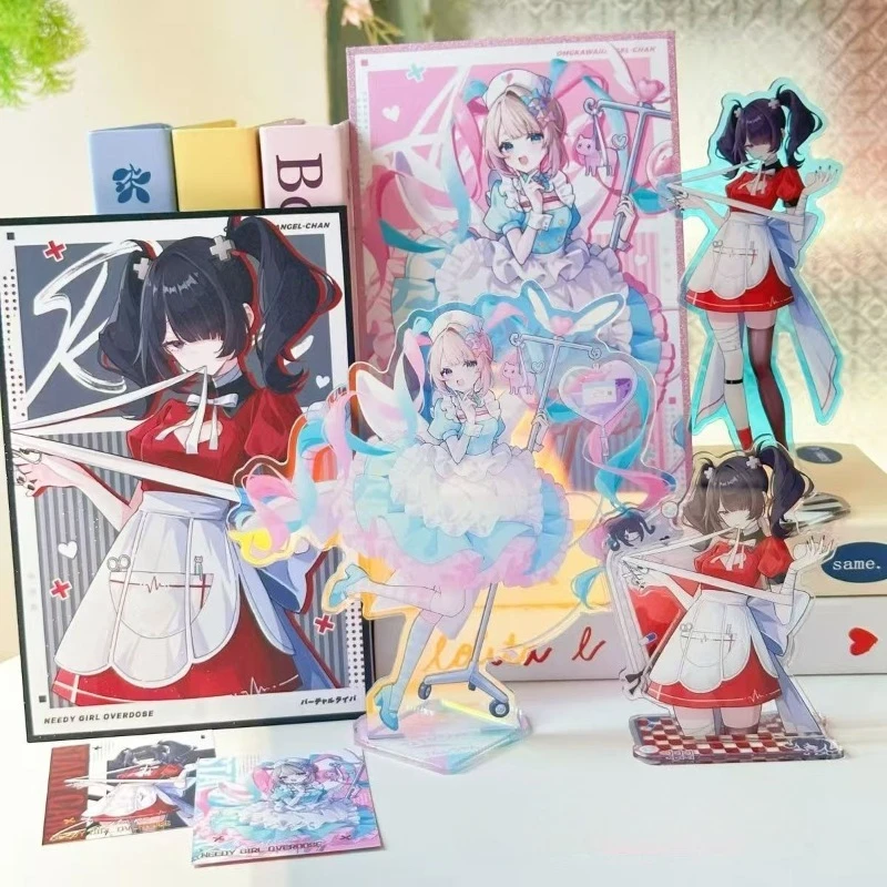 

GIRL OVERDOSE Game Peripherals Needy Ongaku Artist Erchuang Acrylic Stand OMG Kawaii Angel Standing Plate Toys Collection