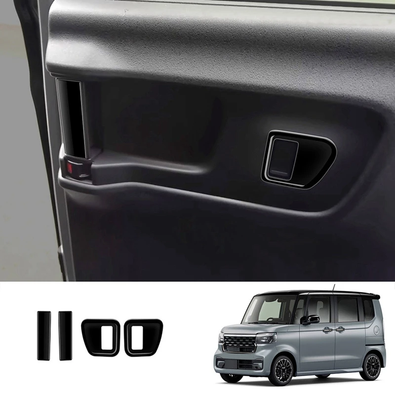 Car Middle Door Handle Trim Frame For Honda N-BOX 2024 Middle Door Switch Trim Stickers RHD