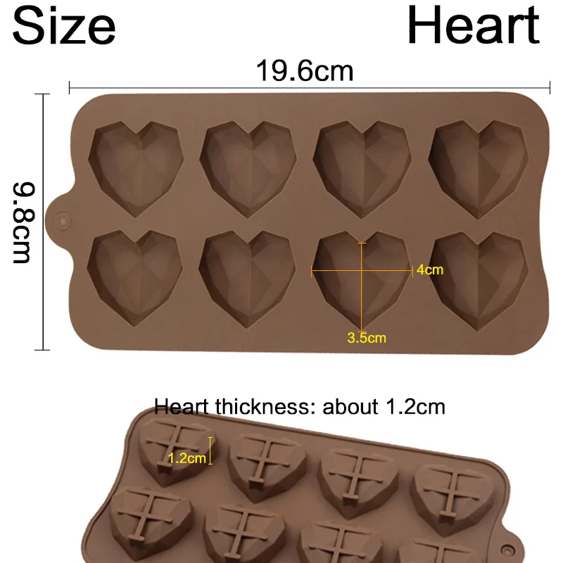 JJYY Silikonform, 12, gleichmäßige Schokoladenform, Fondant, DIY, Süßigkeiten-Bar-Form, Kuchendekoration, Werkzeuge, Küche, Backzubehör
