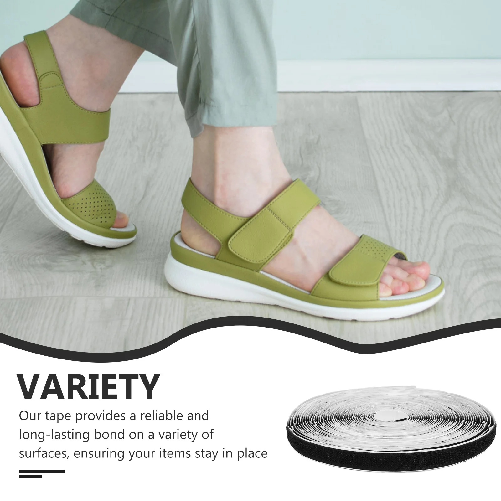 1 لفة 25 متر ذاتية اللصق هوك حلقة الشريط ل السحابات النسيج قابلة لإعادة الاستخدام قوية الترابط لفة الكمال المنزل مكتب السجاد تحديد أداة