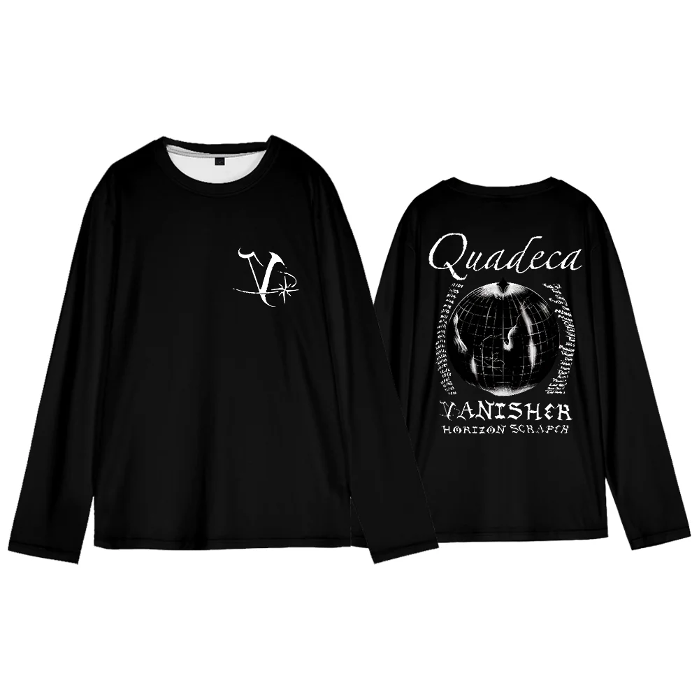 

Футболка с длинными рукавами Quadeca Vanisher World Tour Merch, футболка с круглым вырезом и принтом, уличная повседневная одежда