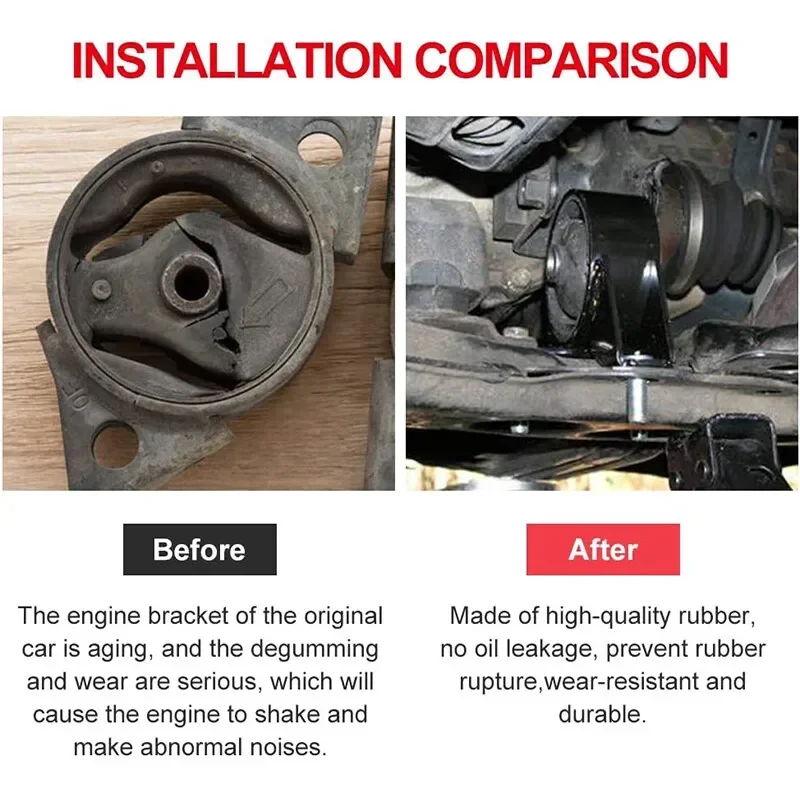 11MMPA861 4個 エンジンモーター＆トランスミッションマウントセット 2009-2013年式 トヨタ カローラ マトリックス 2009-2010年式 ポンティアック バイブ 1.8L FWD ブラック EM-0216