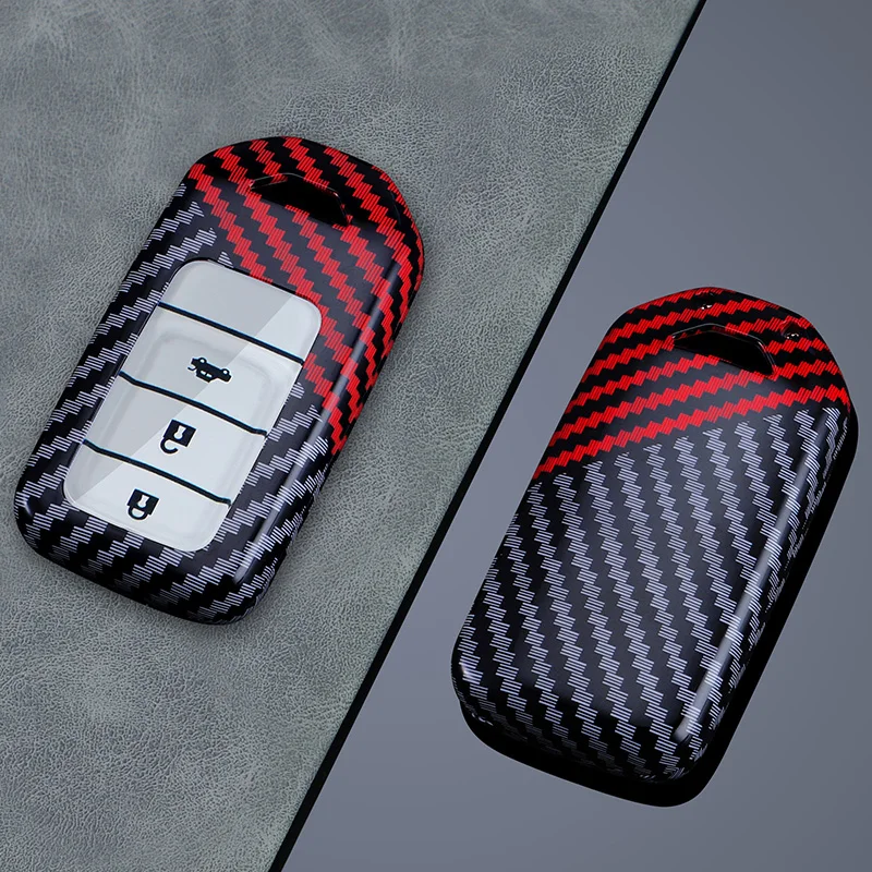 Key covers applicable to Honda Accord, Civic, Lingpai, Breeze, and Avancier, with car buckles of carbon fiber texture shell