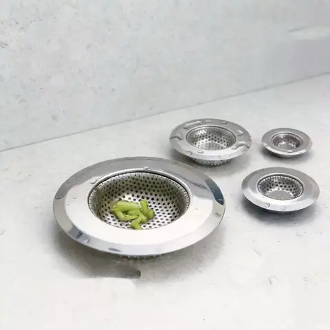 Stainless Steel Sink Filter Mesh Shower Floor Drain Hair Catcher Stopper Food Slag Drainer for Kitchen Bathroom Accessories
