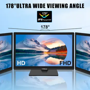 FYHXele 24palcový počítačový monitor FHD 1080P kancelářský počítačový monitor IPS displej 100 Hz HDMI DPS bezrámový VESA montážní vestavěný reproduktor 10 nejlepší prodej 24palcový přenosný monitor - №8