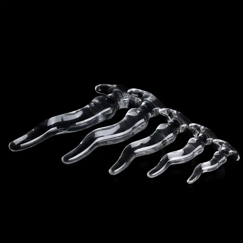 Large S-type Anal Plug Sex Toy Long Transparent Anal Plug Big Dildos Women's Vaginal Hip Expansion Trainer Lesbian Masturbator - view 5