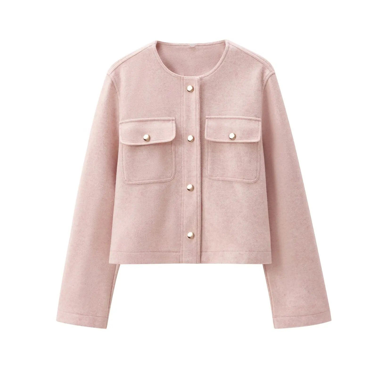 

ZAB Soft Jaet Coat Женское модное дизайнерское пальто, украшенное осенним новым круглым волокном Ne из полиэфирного волокна или Верхняя одежда