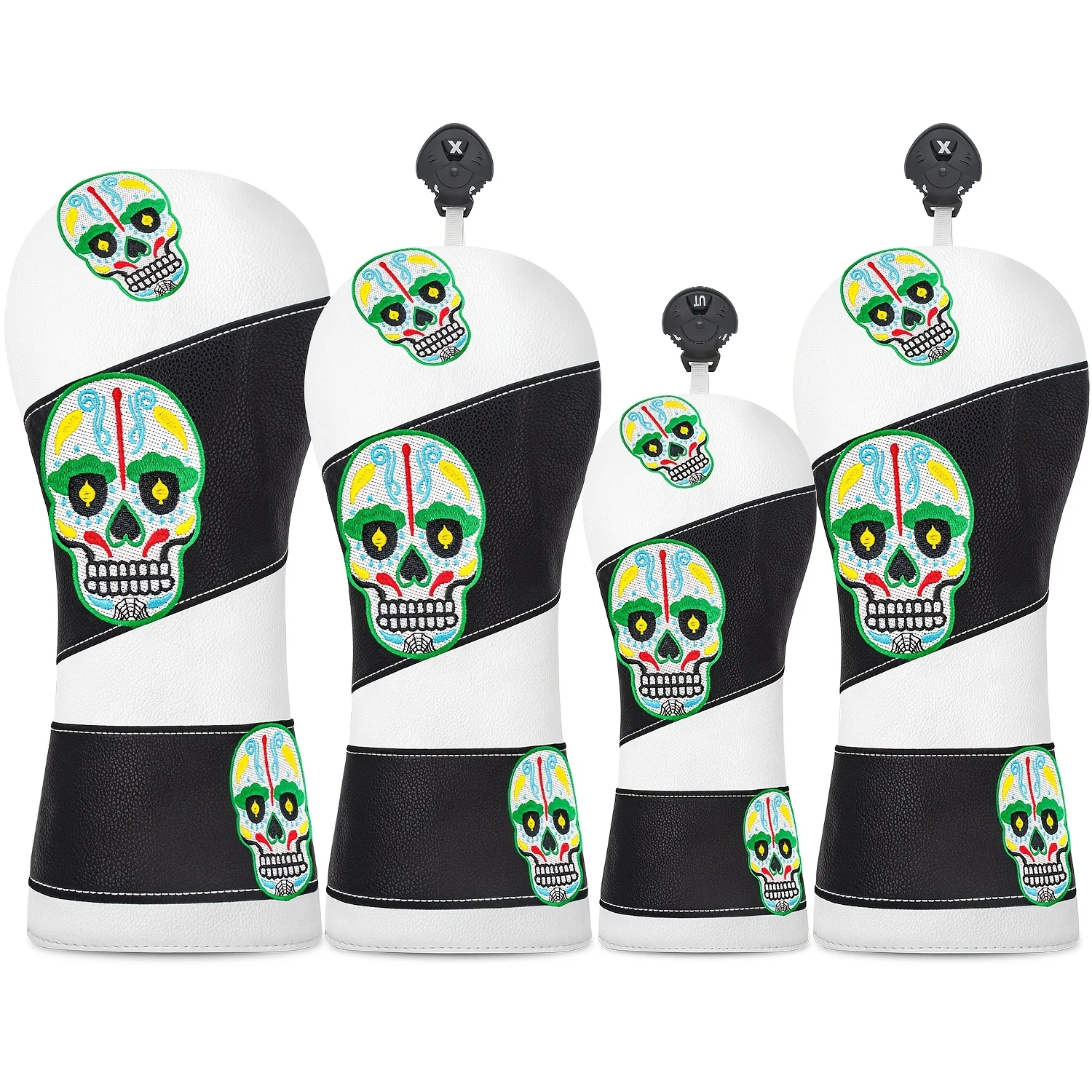 A High-Quality Skull Design Golf Club Head Cover-a Protective Sleeve for Golf Clubs (Suitable for Drivers,Fairways And Hybrids)