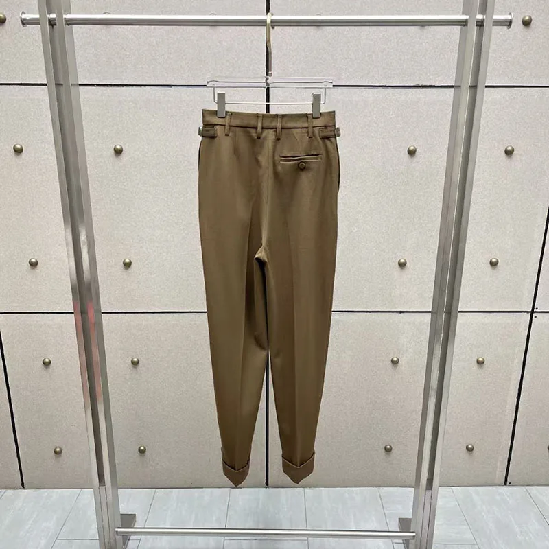 Women's dress pants, stylish casual pleated pants, high-quality versatile wide-leg pants, 2026, new arrivals, Y2K, pants